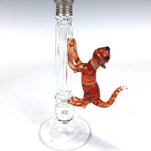 Orange Cat Pedestal Salt & Pepper Shakers